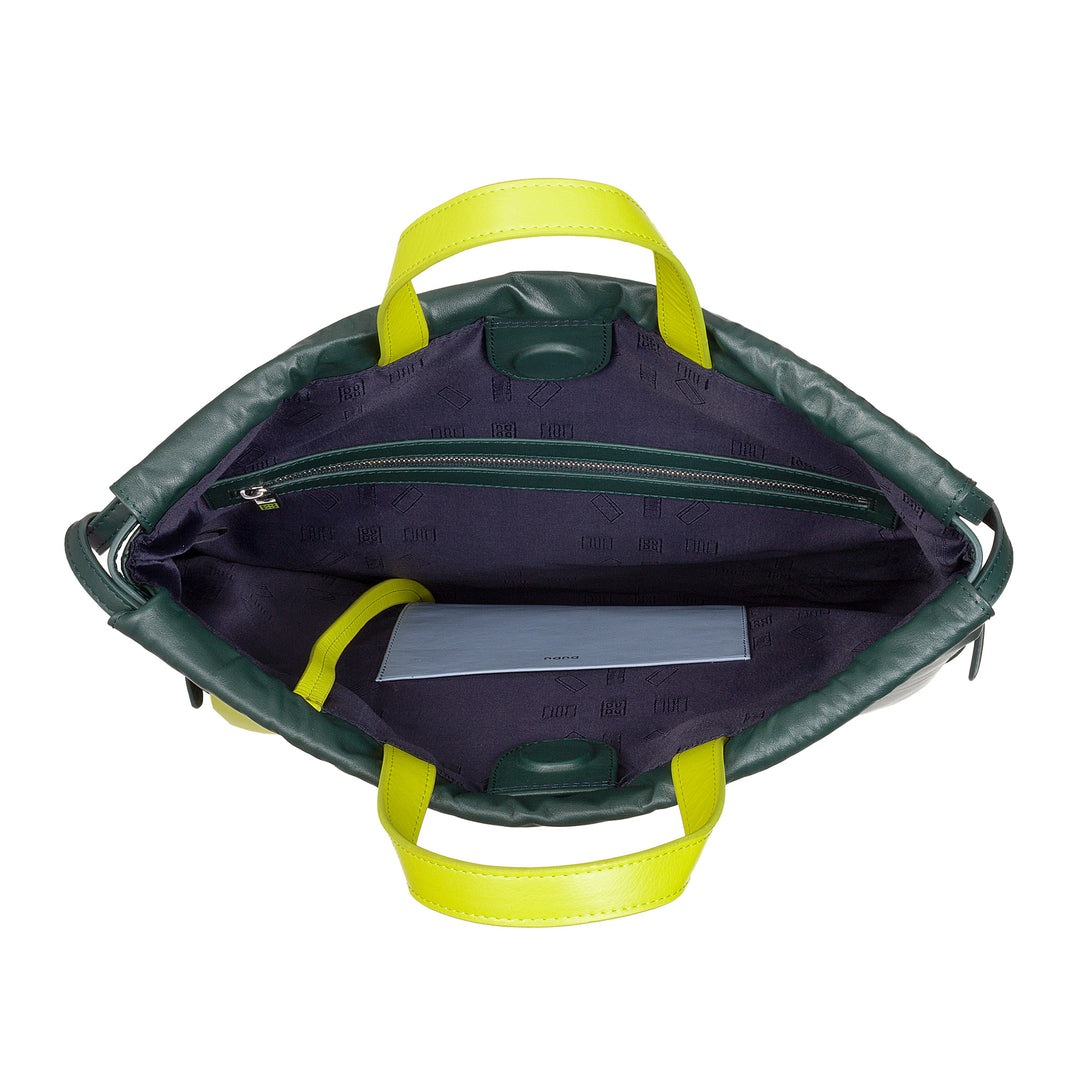 DUDU Zaino a Sacca in Pelle da Donna Sportivo di Moda Borsa Sacchetto con Coulisse e Spallacci Sottili in Pelle