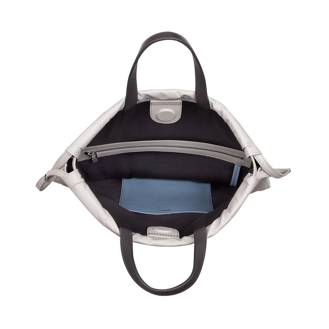 DUDU Zaino a Sacca in Pelle da Donna Sportivo di Moda Borsa Sacchetto con Coulisse e Spallacci Sottili in Pelle