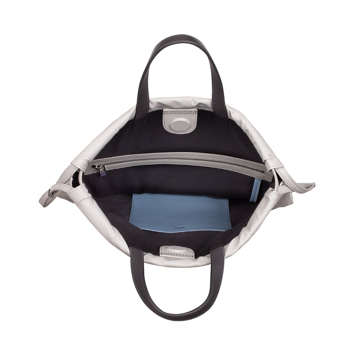 DUDU Zaino a Sacca in Pelle da Donna Sportivo di Moda Borsa Sacchetto con Coulisse e Spallacci Sottili in Pelle