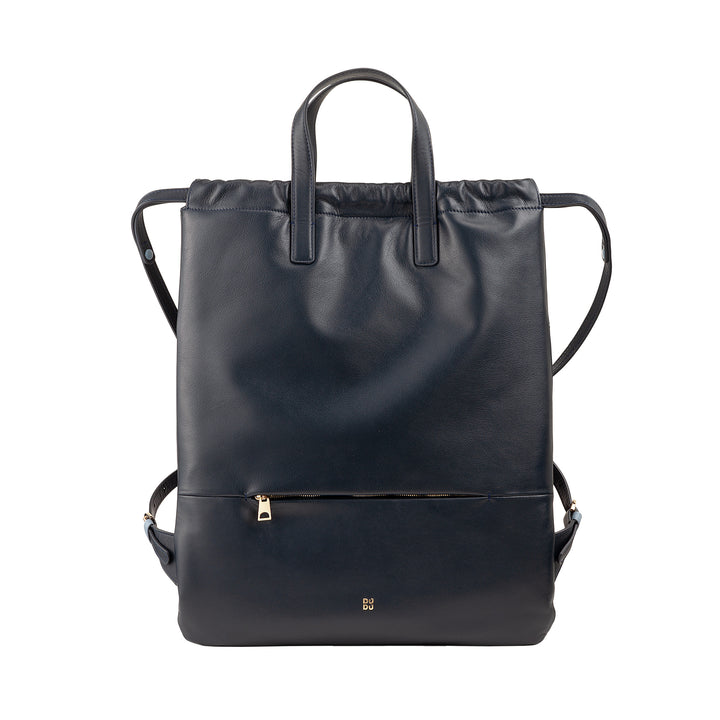 DUDU Zaino Donna a Sacca in Morbida Pelle, Zaino con Coulisse e Bottone Magnetico, Doppia Maniglia, Zaino Semplice Elegante
