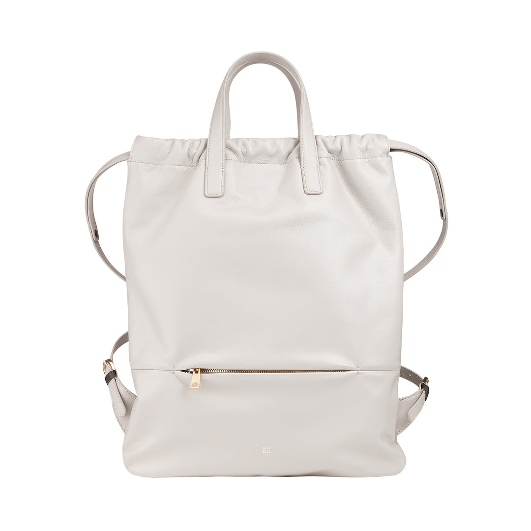 DUDU Zaino Donna a Sacca in Morbida Pelle, Zaino con Coulisse e Bottone Magnetico, Doppia Maniglia, Zaino Semplice Elegante