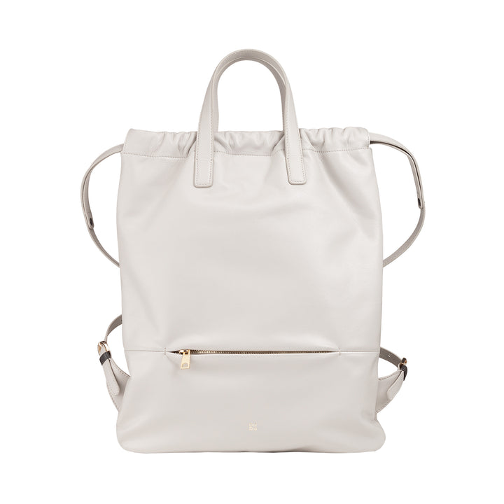 DUDU Zaino Donna a Sacca in Morbida Pelle, Zaino con Coulisse e Bottone Magnetico, Doppia Maniglia, Zaino Semplice Elegante
