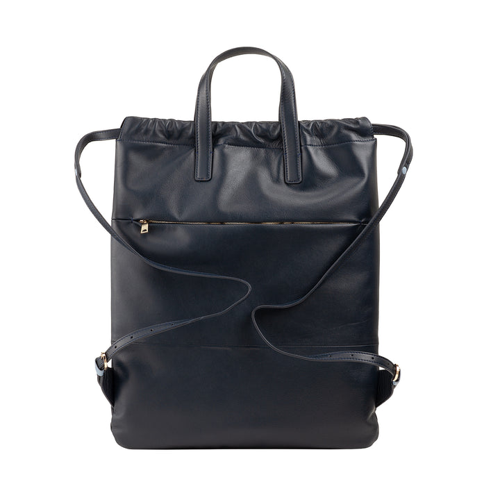 DUDU Zaino Donna a Sacca in Morbida Pelle, Zaino con Coulisse e Bottone Magnetico, Doppia Maniglia, Zaino Semplice Elegante