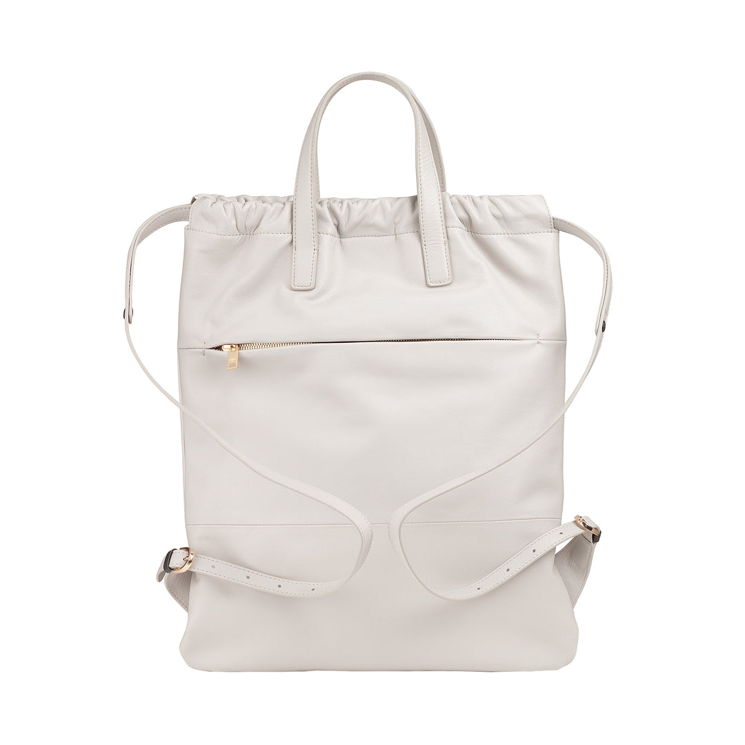 DUDU Zaino Donna a Sacca in Morbida Pelle, Zaino con Coulisse e Bottone Magnetico, Doppia Maniglia, Zaino Semplice Elegante
