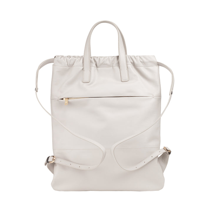 DUDU Zaino Donna a Sacca in Morbida Pelle, Zaino con Coulisse e Bottone Magnetico, Doppia Maniglia, Zaino Semplice Elegante