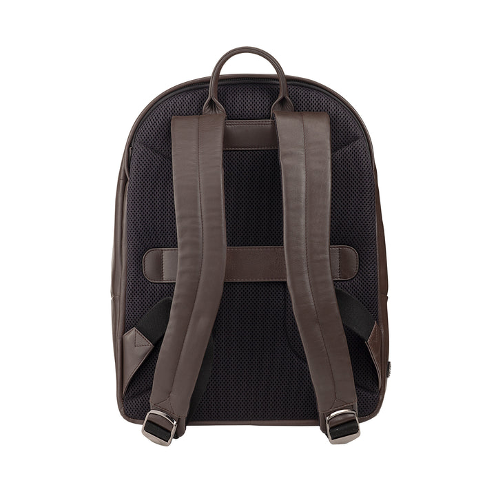 DUDU Zaino in Pelle Uomo Donna Porta PC 15L – Elegante Zaino da Viaggio e Lavoro con Tasca Imbottita per Laptop (fino 13"), Spallacci Regolabili e Design Compatto