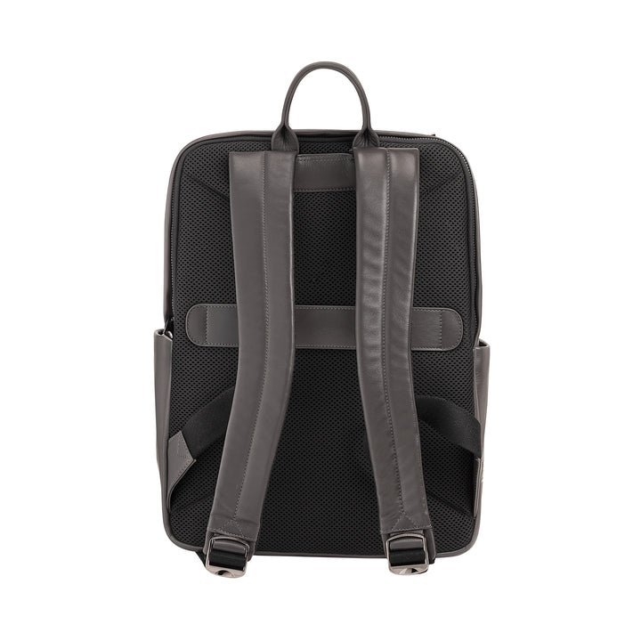DUDU Zaino in Pelle Uomo Donna Porta PC fino a 15,6” MacBook 16 Pollici, Zaino da Viaggio 20 Litri, Zaino Ufficio Lavoro Multicomparto Elegante