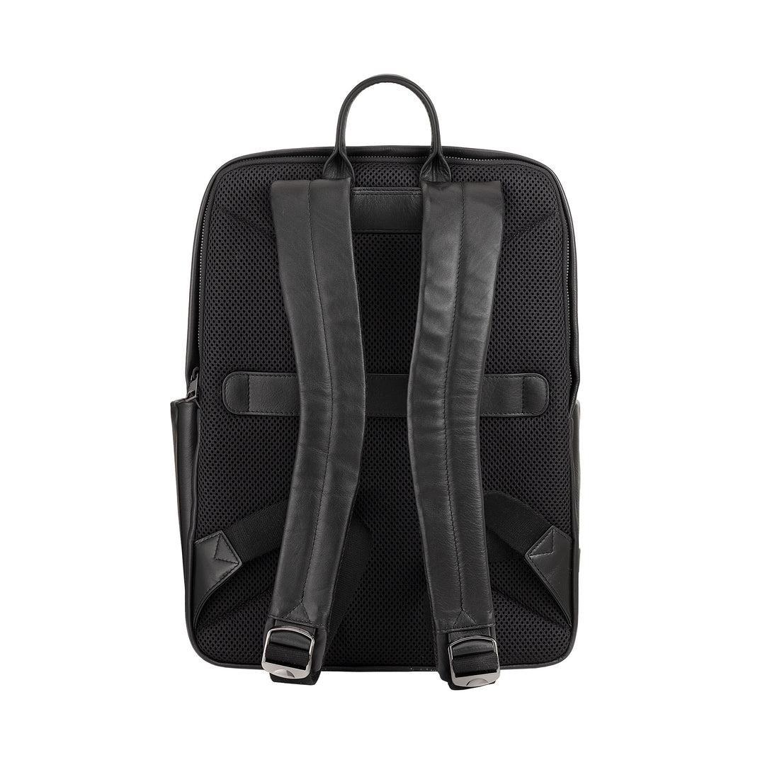 DUDU Zaino in Pelle Uomo Donna Porta PC fino a 15,6” MacBook 16 Pollici, Zaino da Viaggio 20 Litri, Zaino Ufficio Lavoro Multicomparto Elegante