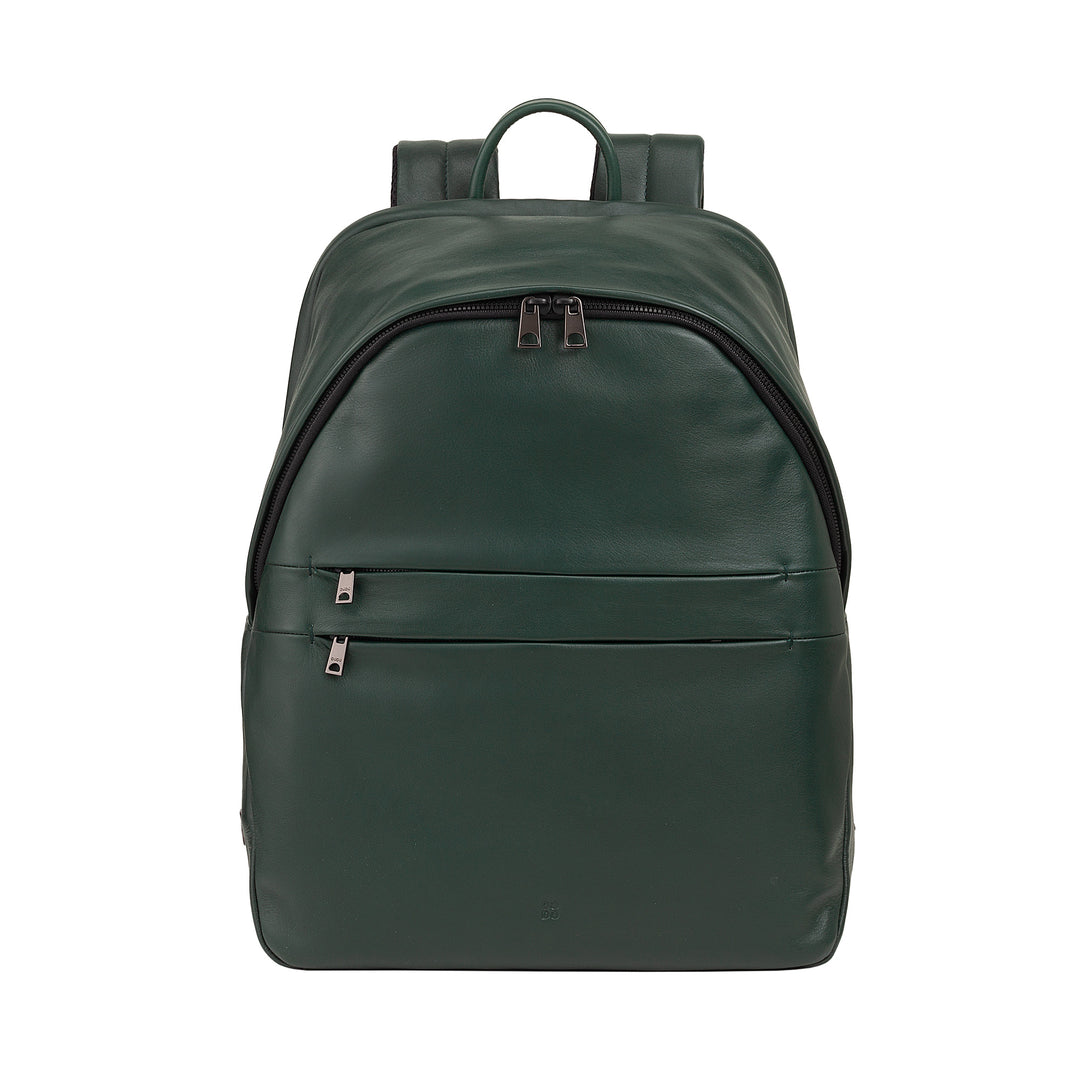 DUDU Zaino in Pelle Uomo Donna Porta PC fino a 15,6” MacBook 16 Pollici, Zaino da Viaggio 20 Litri, Zaino Ufficio Lavoro dal Design Essenziale Elegante
