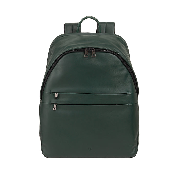 DUDU Zaino in Pelle Uomo Donna Porta PC fino a 15,6” MacBook 16 Pollici, Zaino da Viaggio 20 Litri, Zaino Ufficio Lavoro dal Design Essenziale Elegante