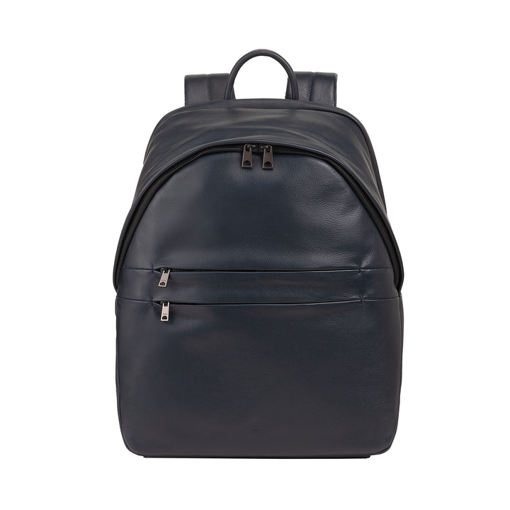 DUDU Zaino in Pelle Uomo Donna Porta PC fino a 15,6” MacBook 16 Pollici, Zaino da Viaggio 20 Litri, Zaino Ufficio Lavoro dal Design Essenziale Elegante