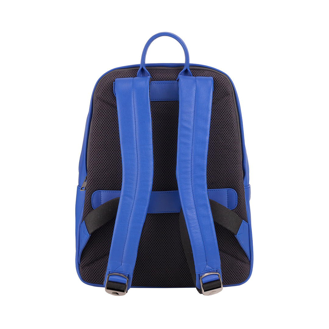 DUDU Zaino in Pelle Uomo Donna Porta PC fino a 15,6” MacBook 16 Pollici, Zaino da Viaggio 20 Litri, Zaino Ufficio Lavoro dal Design Essenziale Elegante