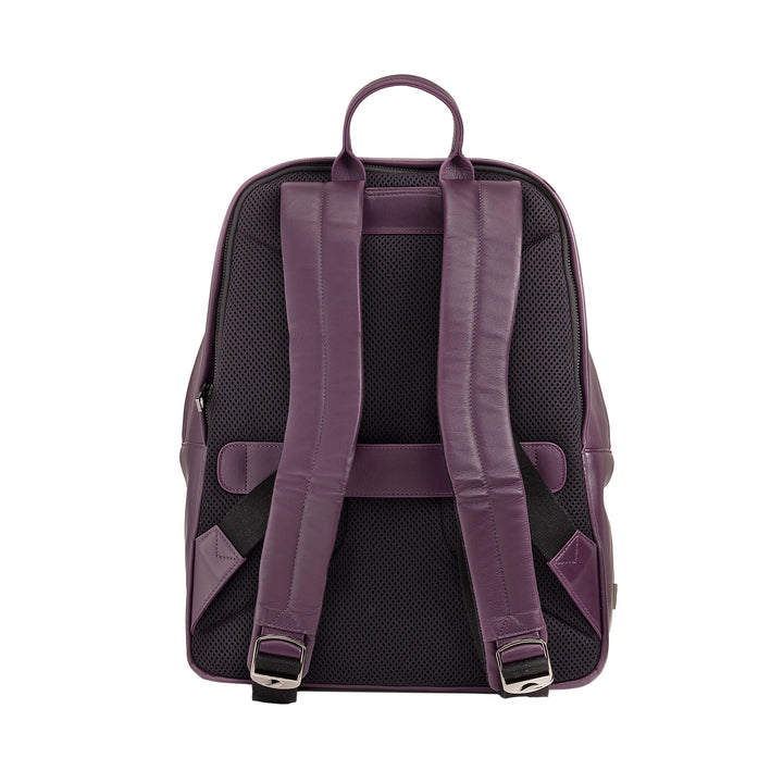 DUDU Zaino in Pelle Uomo Donna Porta PC fino a 15,6” MacBook 16 Pollici, Zaino da Viaggio 20 Litri, Zaino Ufficio Lavoro dal Design Essenziale Elegante