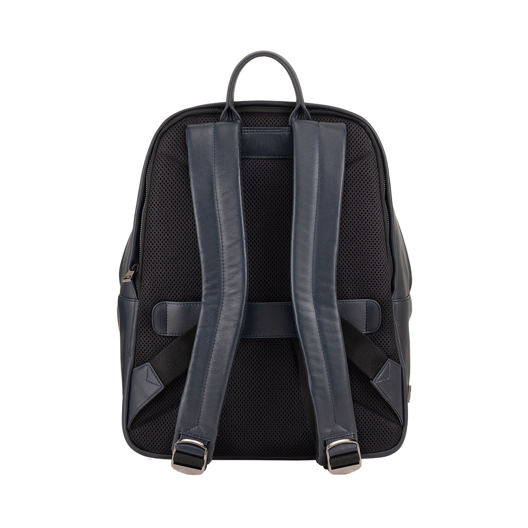 DUDU Zaino in Pelle Uomo Donna Porta PC fino a 15,6” MacBook 16 Pollici, Zaino da Viaggio 20 Litri, Zaino Ufficio Lavoro dal Design Essenziale Elegante