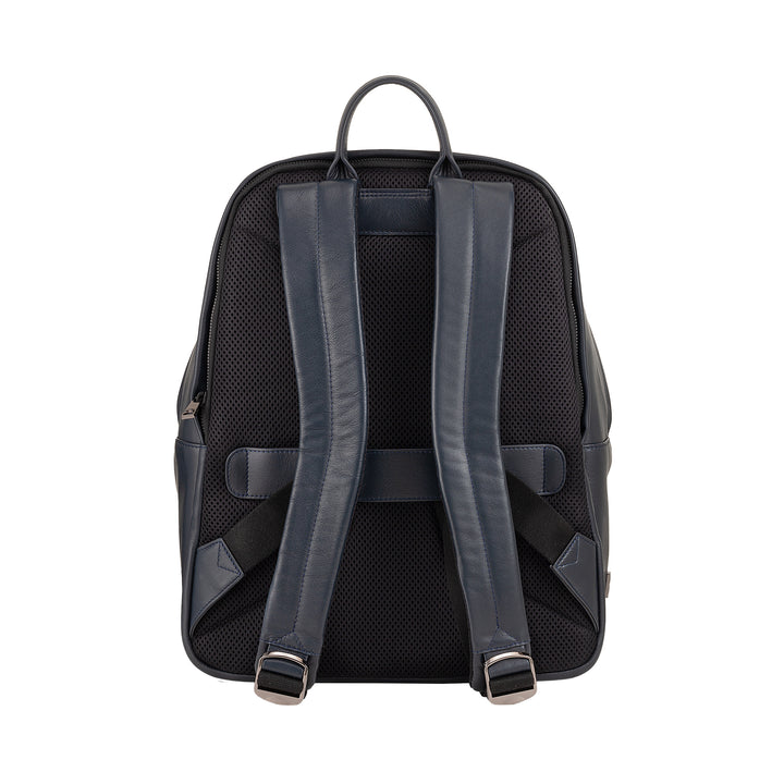 DUDU Zaino in Pelle Uomo Donna Porta PC fino a 15,6” MacBook 16 Pollici, Zaino da Viaggio 20 Litri, Zaino Ufficio Lavoro dal Design Essenziale Elegante