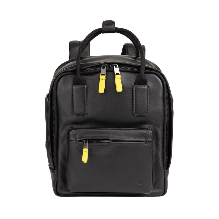 DUDU Zaino in Pelle Uomo Donna – Zainetto Casual Unisex Elegante e Compatto, 6,5 Litri, con Tasca Frontale e Scomparto Tablet, Perfetto per Lavoro, Viaggio e Tempo Libero
