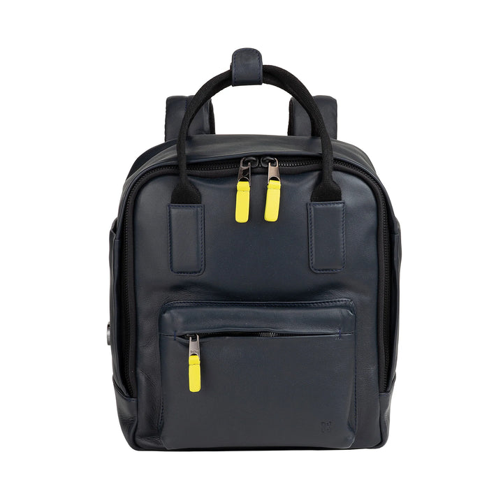 DUDU Zaino in Pelle Uomo Donna – Zainetto Casual Unisex Elegante e Compatto, 6,5 Litri, con Tasca Frontale e Scomparto Tablet, Perfetto per Lavoro, Viaggio e Tempo Libero