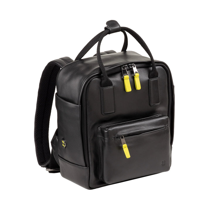 DUDU Zaino in Pelle Uomo Donna – Zainetto Casual Unisex Elegante e Compatto, 6,5 Litri, con Tasca Frontale e Scomparto Tablet, Perfetto per Lavoro, Viaggio e Tempo Libero