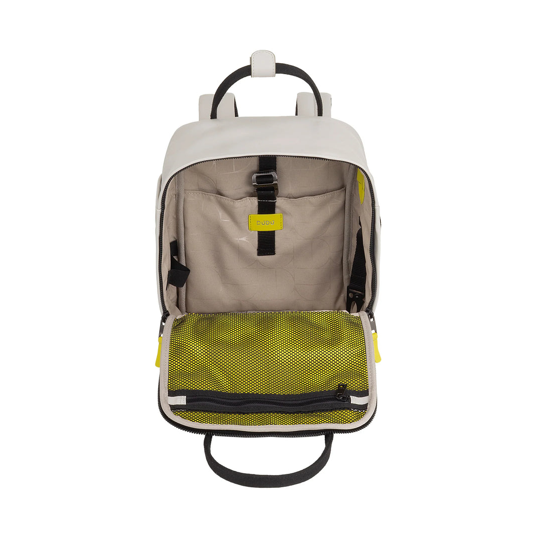 DUDU Zaino in Pelle Uomo Donna – Zainetto Casual Unisex Elegante e Compatto, 6,5 Litri, con Tasca Frontale e Scomparto Tablet, Perfetto per Lavoro, Viaggio e Tempo Libero