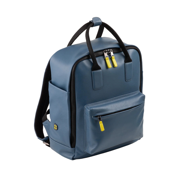 DUDU Zaino in Pelle Uomo Donna – Zaino Casual Unisex Elegante e Capiente, 19 Litri, con Tasca Frontale e Scomparto Tablet, Perfetto per Lavoro, Viaggio e Tempo Libero