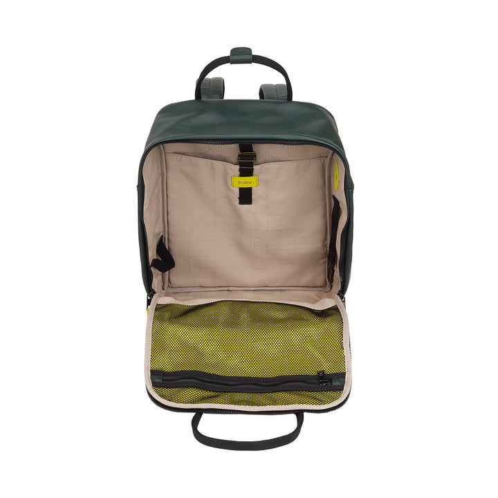 DUDU Zaino in Pelle Uomo Donna – Zaino Casual Unisex Elegante e Capiente, 19 Litri, con Tasca Frontale e Scomparto Tablet, Perfetto per Lavoro, Viaggio e Tempo Libero
