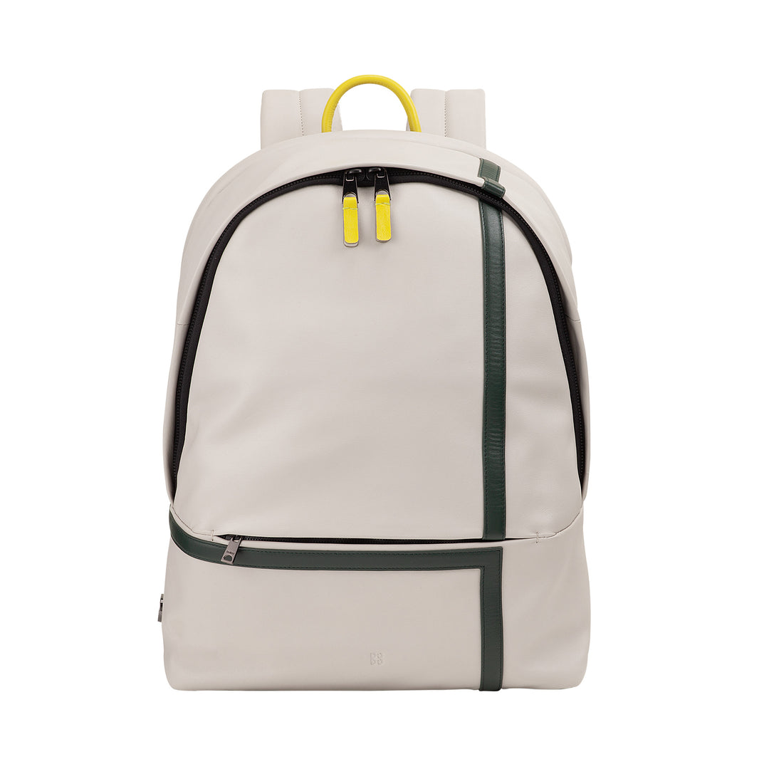 DUDU Zaino in Pelle per Uomo Donna – Design Ispirato al Tennis, Zaino Porta PC o MacBook, Schienale Traspirante e Spallacci Imbottiti