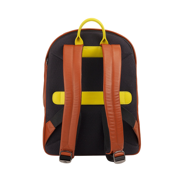 DUDU Zaino in Pelle per Uomo Donna – Design Ispirato al Tennis, Zaino Porta PC o MacBook, Schienale Traspirante e Spallacci Imbottiti