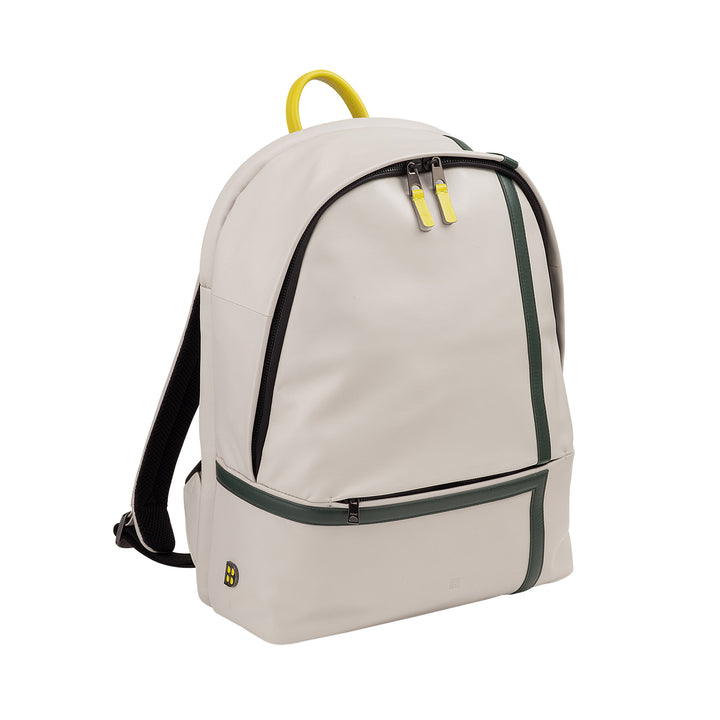 DUDU Zaino in Pelle per Uomo Donna – Design Ispirato al Tennis, Zaino Porta PC o MacBook, Schienale Traspirante e Spallacci Imbottiti