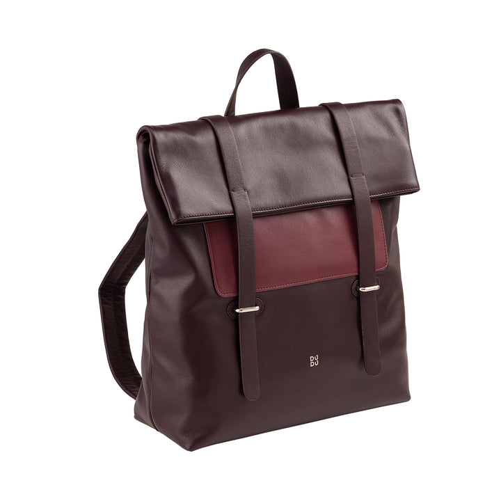 DUDU Zaino Colorato in Pelle da Uomo Donna, Zaino Grande Morbido 14L Multitasche Design Sportivo Casual