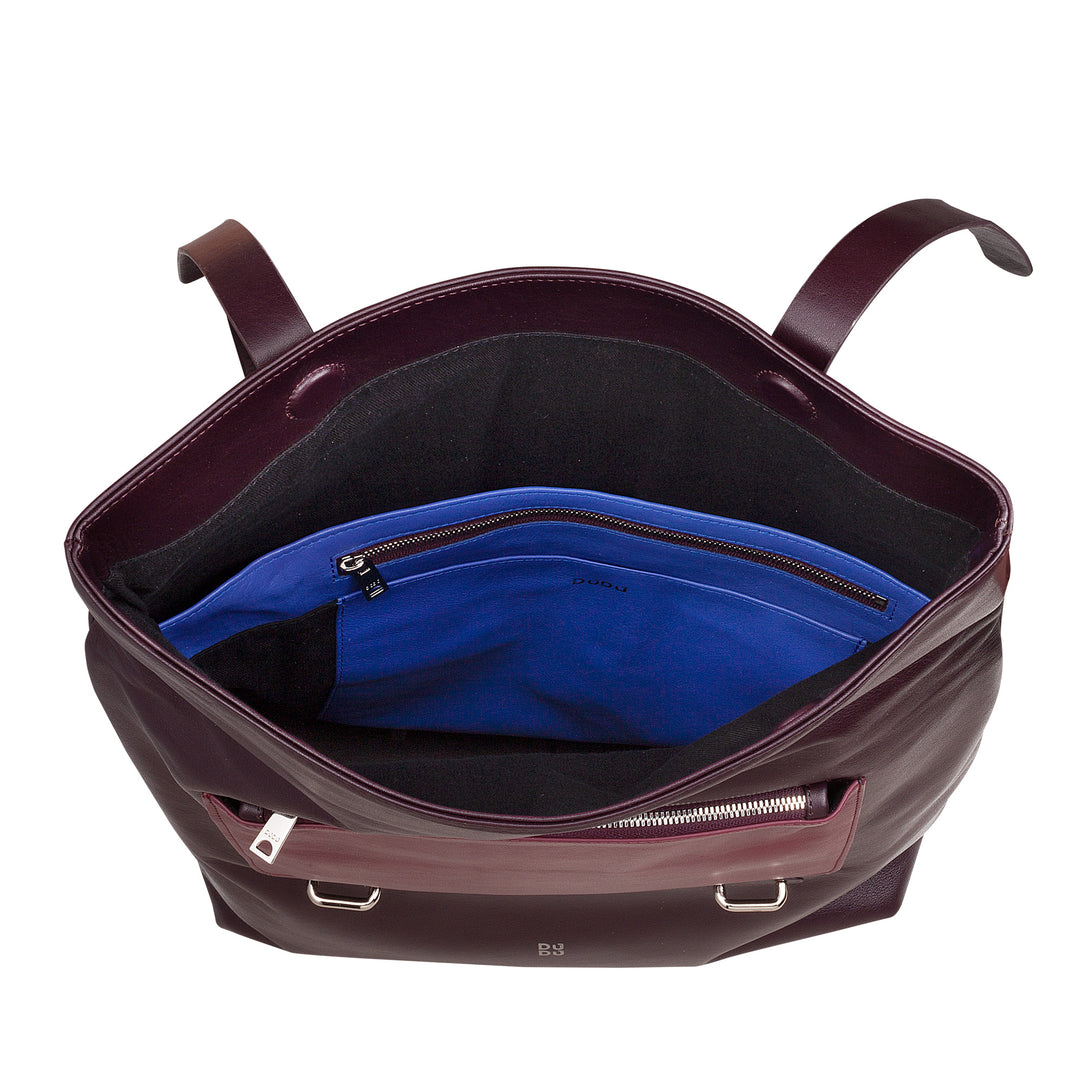 DUDU Zaino Colorato in Pelle da Uomo Donna, Zaino Grande Morbido 14L Multitasche Design Sportivo Casual