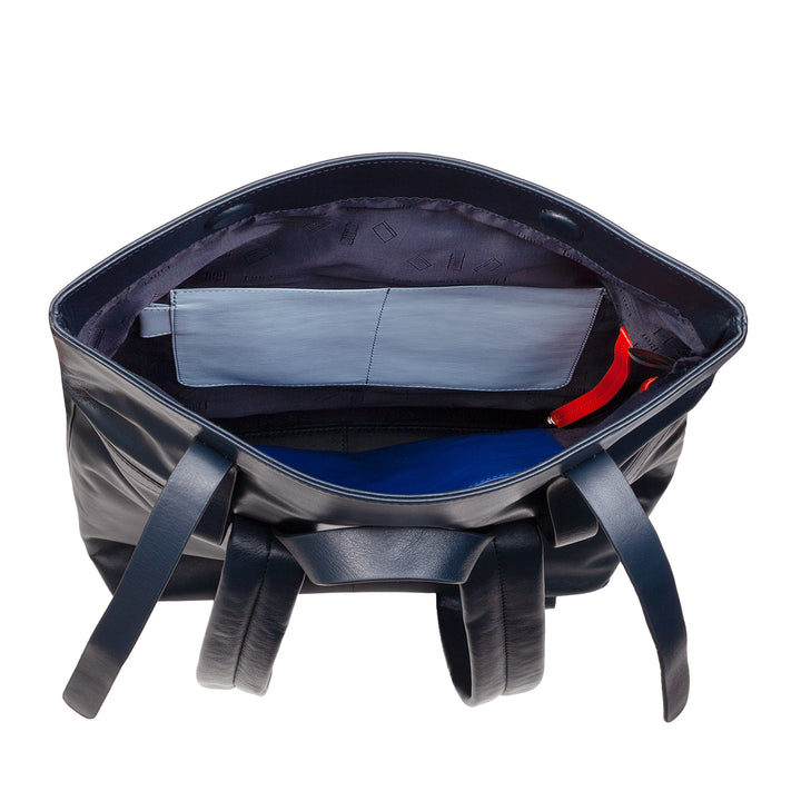 DUDU Zaino Colorato in Pelle da Uomo Donna, Zaino Grande Morbido 14L Multitasche Design Sportivo Casual