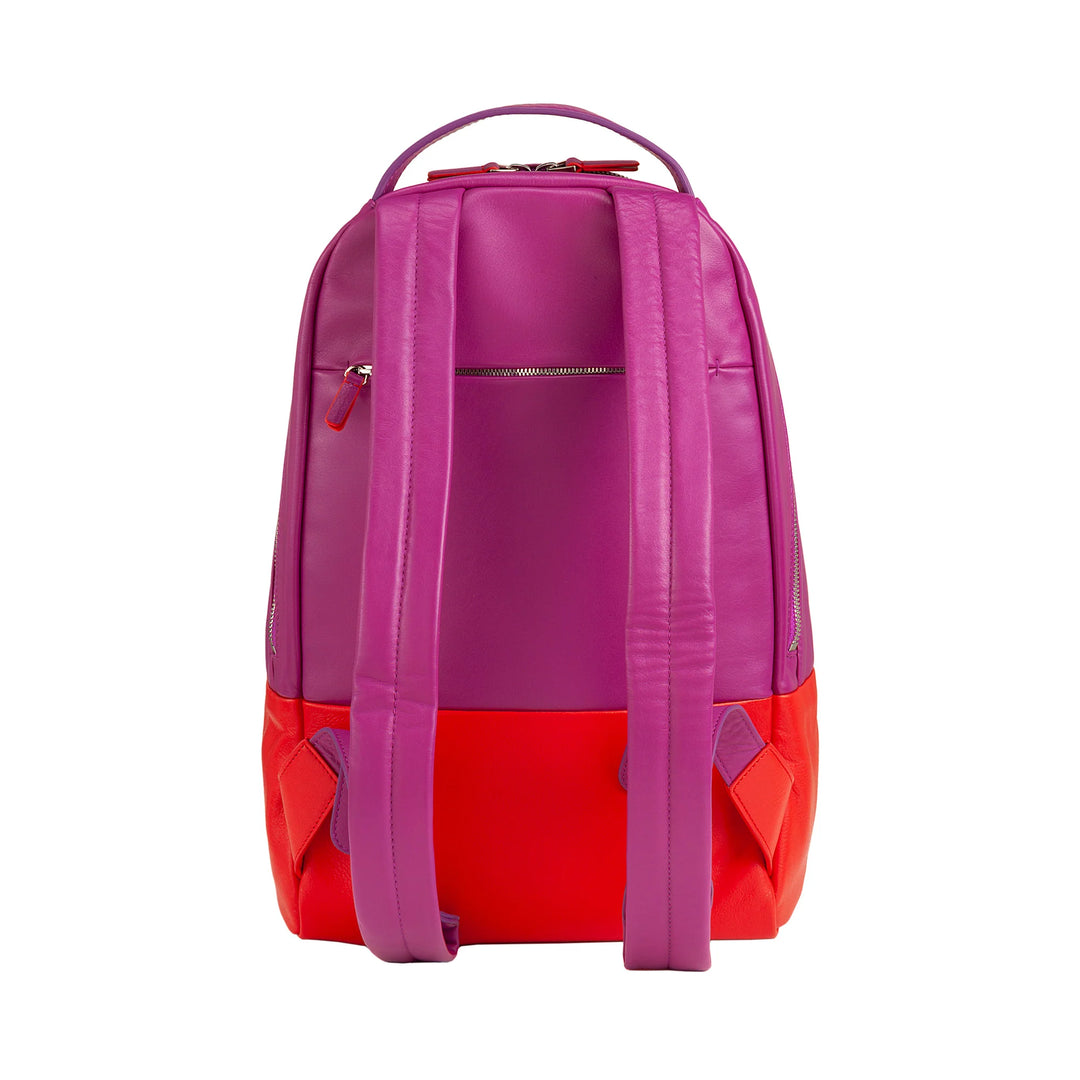 DUDU Herren-Sportrucksack aus mehrfarbigem Leder, weicher, farbiger Damen-Rucksack mit Diebstahlsicherungstasche