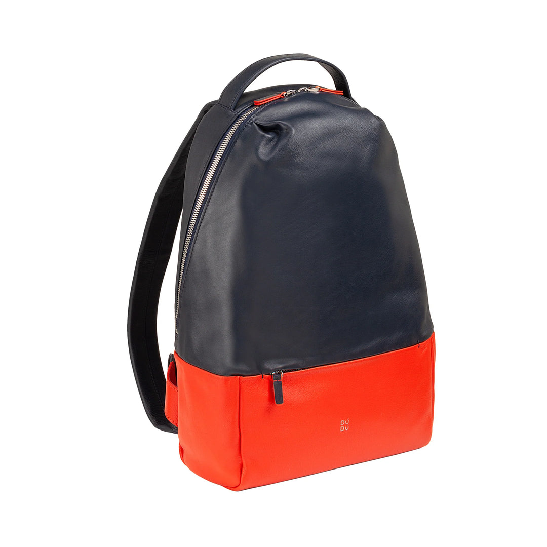 DUDU Herren-Sportrucksack aus mehrfarbigem Leder, weicher, farbiger Damen-Rucksack mit Diebstahlsicherungstasche