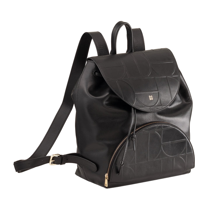 DUDU Zaino Donna in Morbida Pelle con Coulisse – Zainetto Elegante, Spazioso e Regolabile per l&