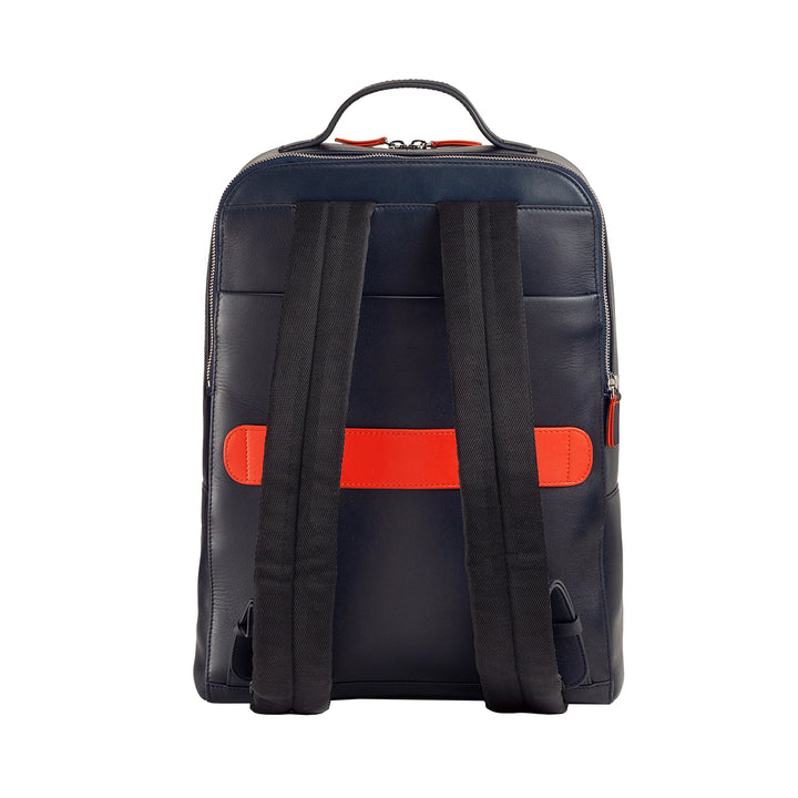 DUDU Zaino Uomo Porta PC Portatile e Tablet in Pelle, Zaino Antifurto con Doppia Zip, Zaino da Lavoro da Viaggio con Attacco per Trolley