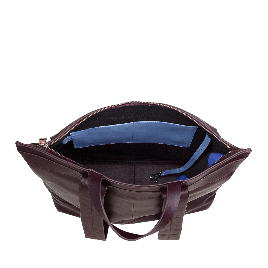 DUDU Zaino Uomo, Zaino Donna Casual Morbido in Vera Pelle con Cerniera Zaino Grande Colorato da Lavoro Tempo Libero