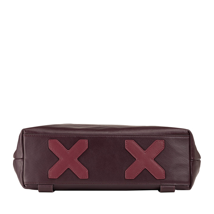 DUDU Zaino Uomo, Zaino Donna Casual Morbido in Vera Pelle con Cerniera Zaino Grande Colorato da Lavoro Tempo Libero