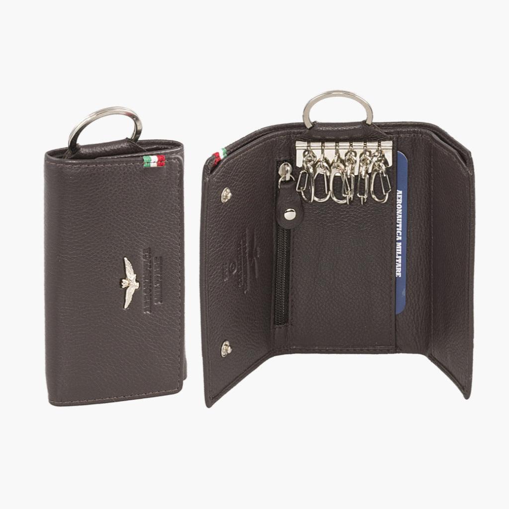 Aeronautica Militare Portachiavi in pelle con porta banconote e portaspicci AM108-MO - Capodagli 1937