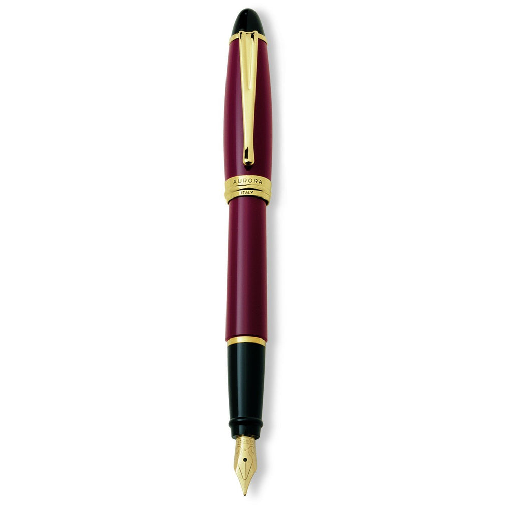 Aurora stilografica Ipsilon De Luxe bordeaux finitura oro punta M B11-X - Gioielleria Capodagli
