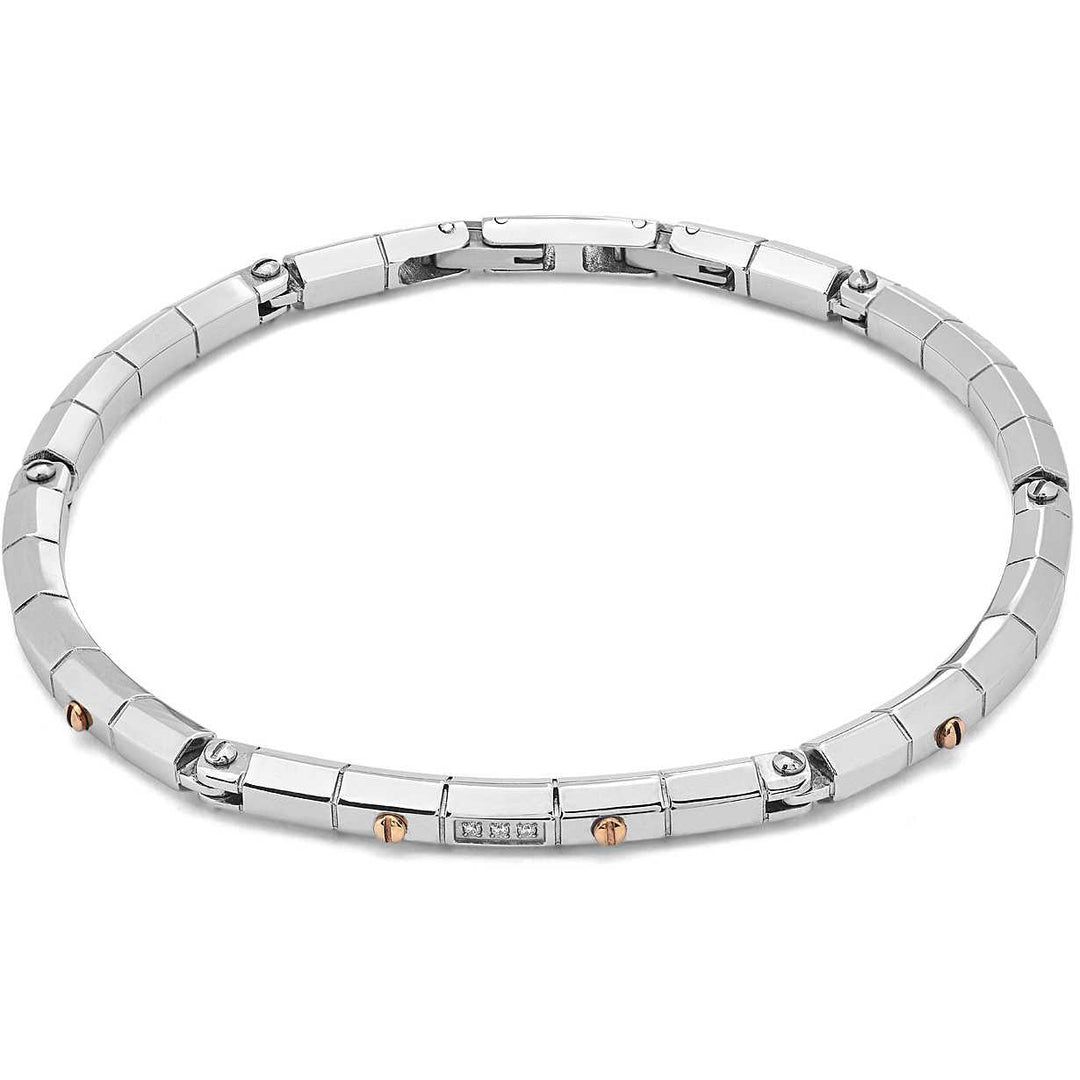 Comete bracciale Module 21cm diamanti acciaio finitura PVD oro rosa UBR 1003 - Gioielleria Capodagli