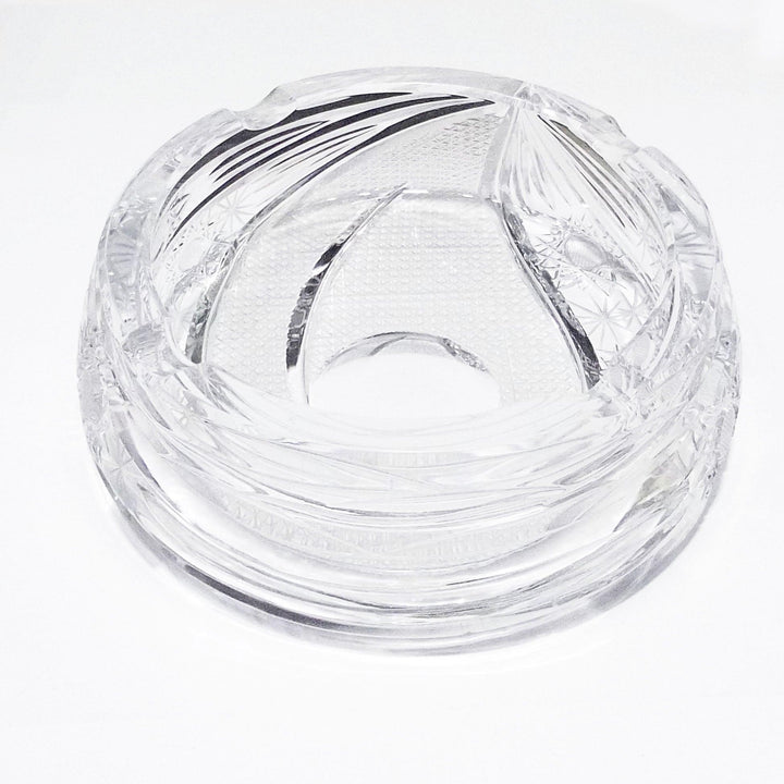 Crystal BOHEMIA Czecoslovakia posacenere 14cm cristallo molato a mano A-0246 - Gioielleria Capodagli