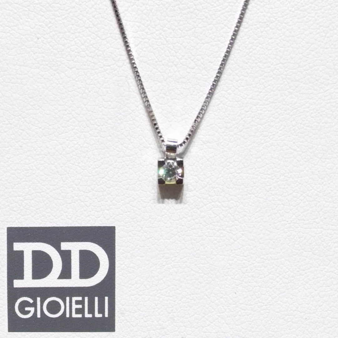 Davite &amp; Delucchi girocollo Punto Luce oro 18kt diamante 0,10ct CLN10139-10 - Gioielleria Capodagli