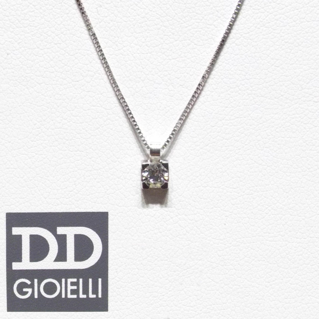 Davite &amp; Delucchi girocollo Punto Luce oro 18kt diamante 0,16ct CLN10139-16 - Gioielleria Capodagli