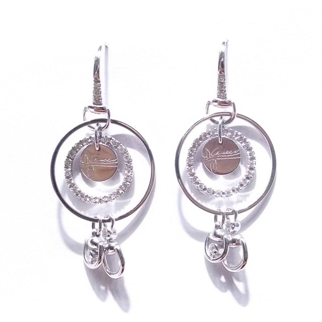 Gucci orecchini Flora oro bianco 18kt e brillanti 181427 J8540 9066 - Gioielleria Capodagli