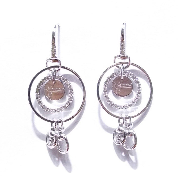 Gucci orecchini Flora oro bianco 18kt e brillanti 181427 J8540 9066 - Gioielleria Capodagli