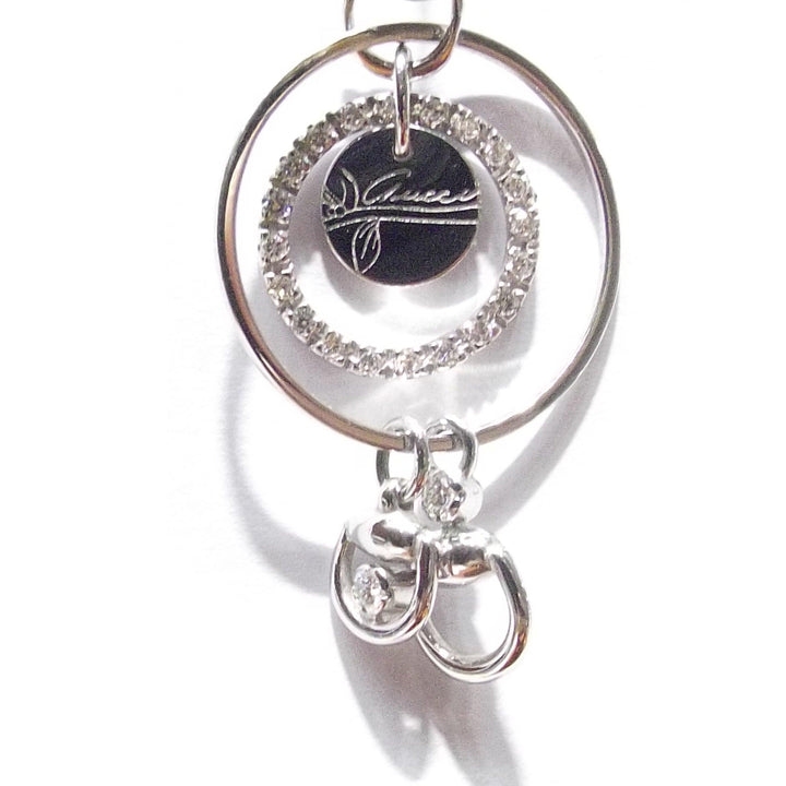 Gucci orecchini Flora oro bianco 18kt e brillanti 181427 J8540 9066 - Gioielleria Capodagli