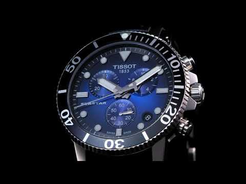 Tissot orologio Seastar 1000 Chronograph 45,5mm verde quarzo acciaio T120.417.11.091.01