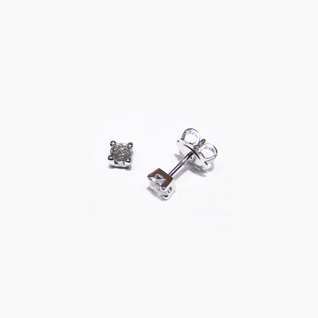 Lenti orecchini punto luce oro 18kt diamanti 0,05 colore F purezza SI 0137-005OR - Capodagli 1937