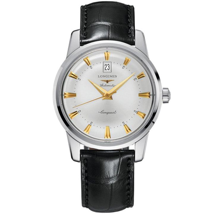 Longines orologio Conquest Heritage 40mm argento automatico acciaio L1.645.4.75.4 - Capodagli 1937