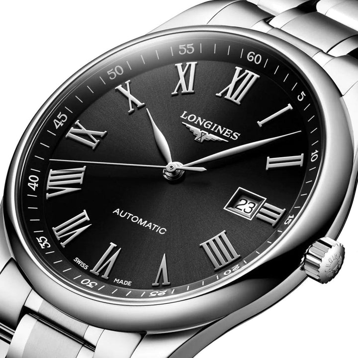 Longines orologio Master Collection 42mm nero automatico acciaio L2.893.4.59.6 - Capodagli 1937